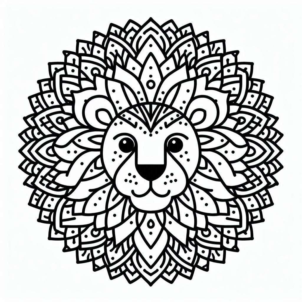 Mandalas Lion 7